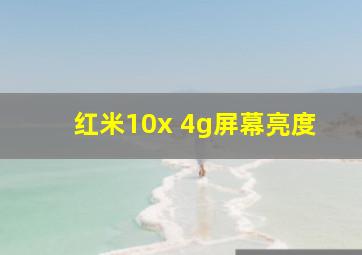 红米10x 4g屏幕亮度